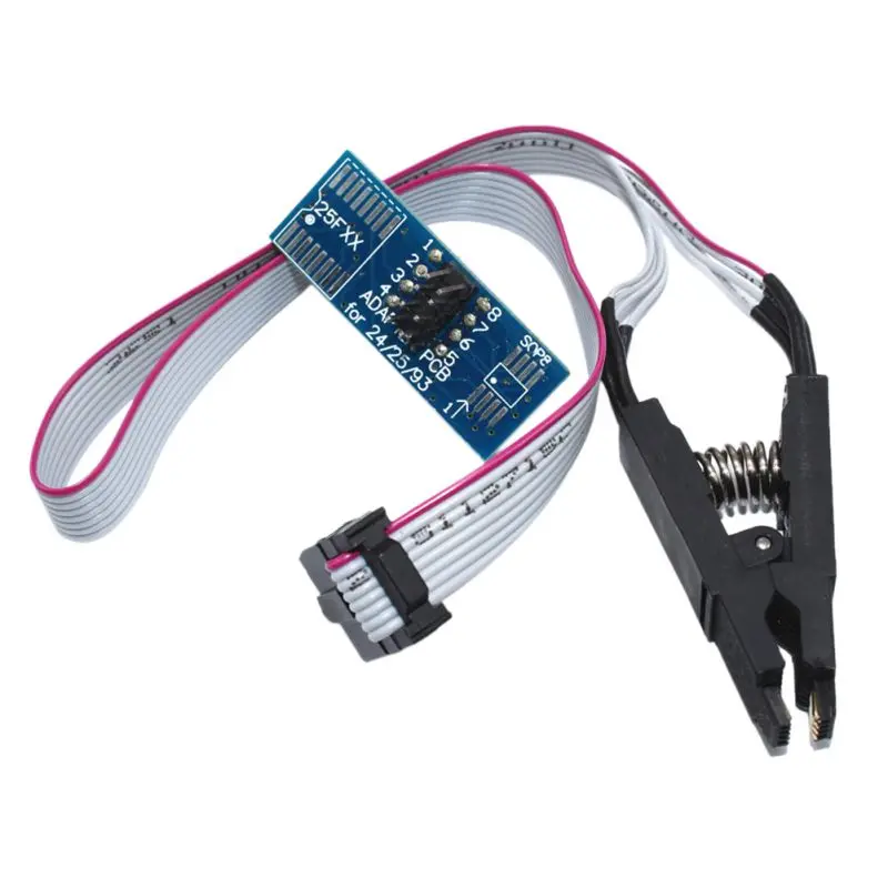 Sop8 To Dip8 Clamp 8-Pin Bois Ic Test Clip With Cable 1