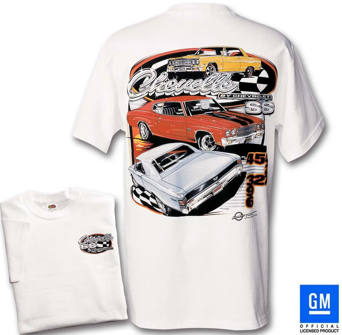 64 65 66 67 69 70 Chevelle Ss By Chevrolet T-Shirt Gm Licensed 68 71 72 Malibu 1