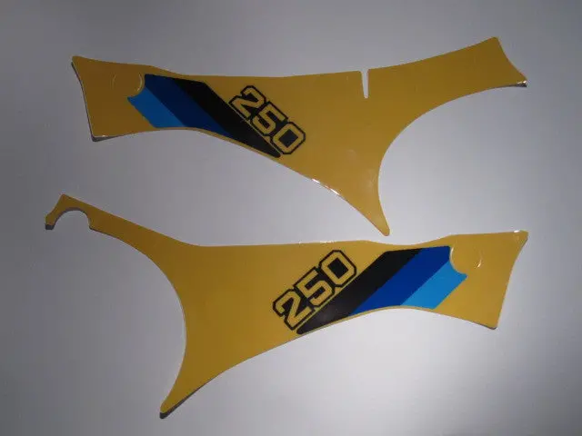 Suzuki, 1982, Rm 250, Side Panel Decals, Reproduction 1