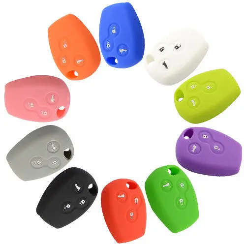 Silicone Cover For 3 Buttons Renault Car Keys - 5 Pieces 1
