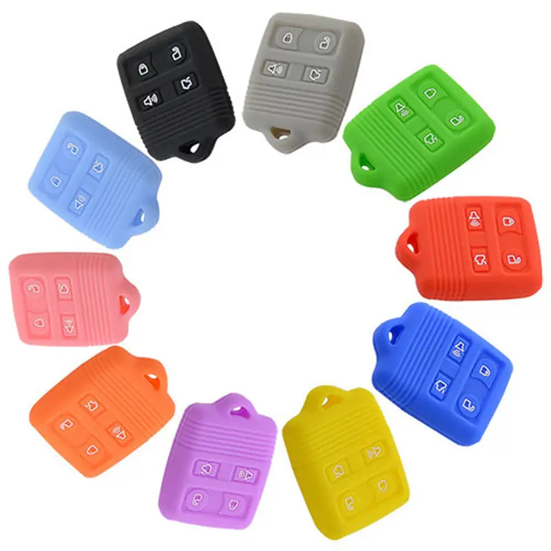 Silicone Cover For 4 Buttons Ford Car Keys - 5 Pieces 1