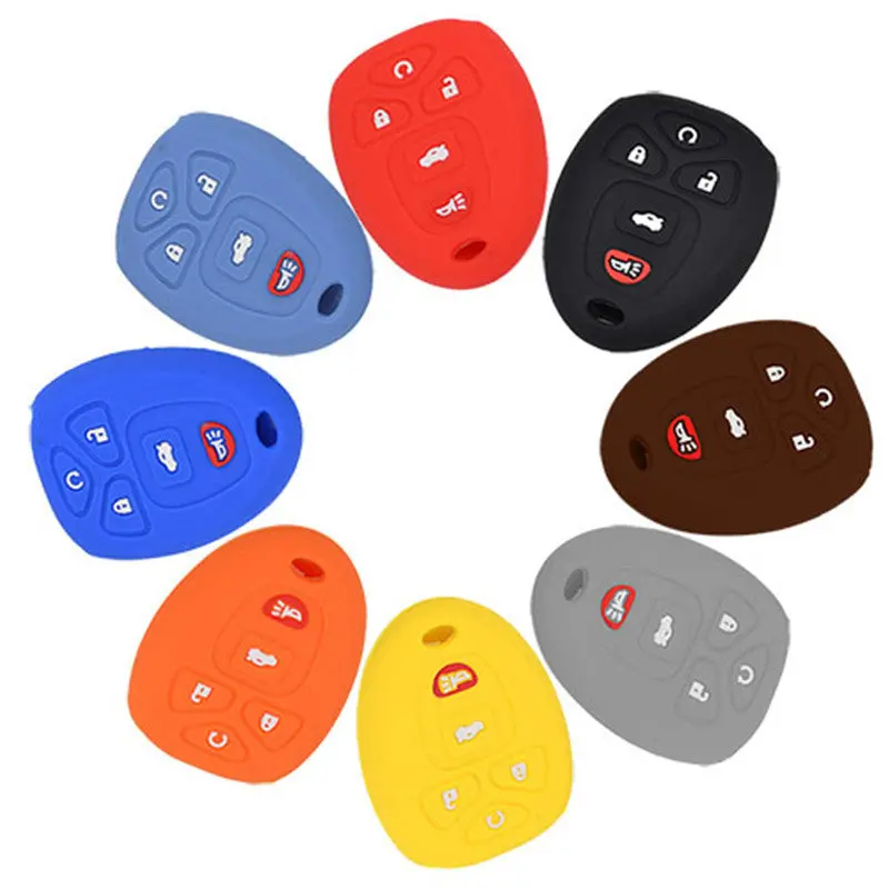 Silicone Cover For 5 Buttons Chevrolet Gmc Enclave Car Keys - 5 Pieces 1