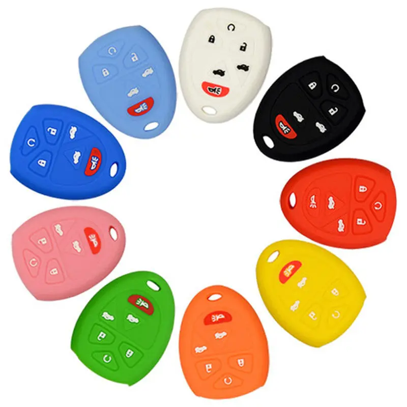Silicone Cover For Cadillac Chevrolet Gmc Yukon Car Keys - 5 Pieces 1