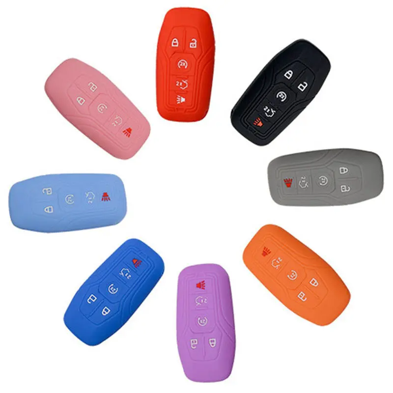 Silicone Cover For Ford Taurus, Mustang, Mondeo, Edge, Explorer Car Keys - 5 Pieces 1