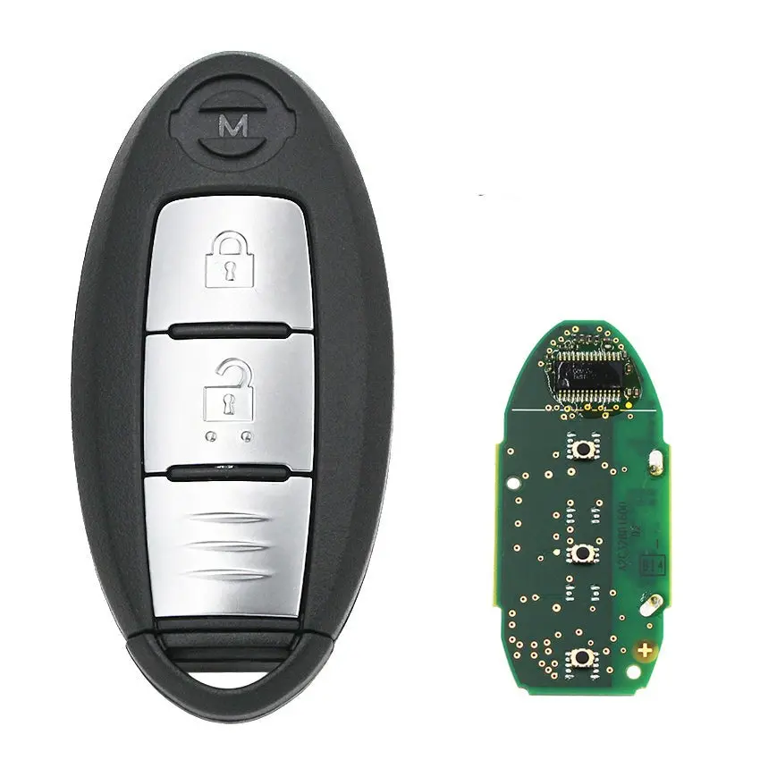 Smart Key 433Mhz Id46 Pcf7952ltt Chip For Nissan Tiida 2 Button 1
