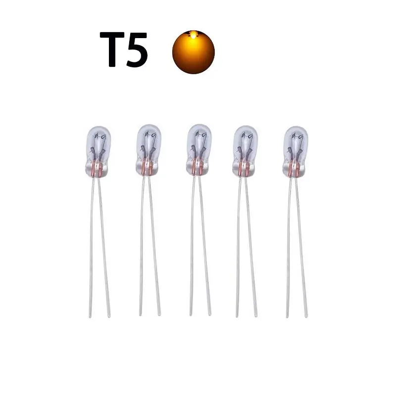 (10Pcs) T5 12V 1.4W 95Ma Mini Lighting Lamp Bulb For Gm Speedometer Cluster Backlight 1