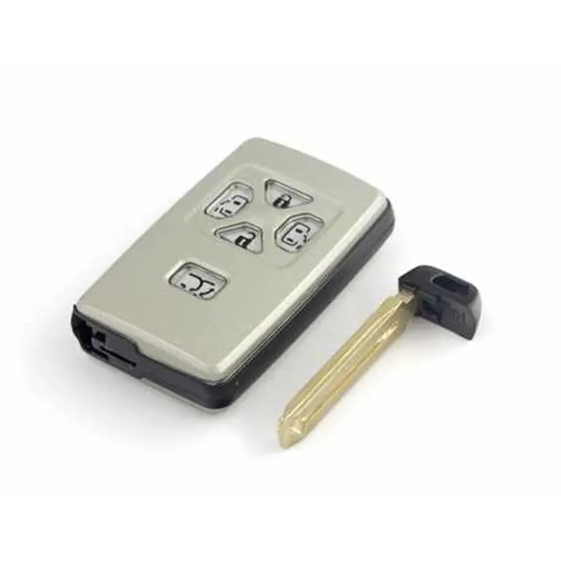 [Toy] Smart Remote Key (4+1) Button Ask433.92Mhz-0780-Id71-Wd03-Alpha Previa Sienna (2005-2008) Silver (With Emergency Keytoy48) 2