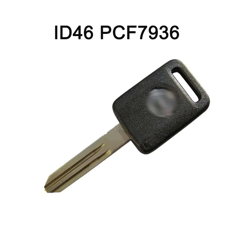 2Pcs Transponder Key Id46 Pcf7936 Chip For Nissan Teana Tiida Nsn14 Long Head 1