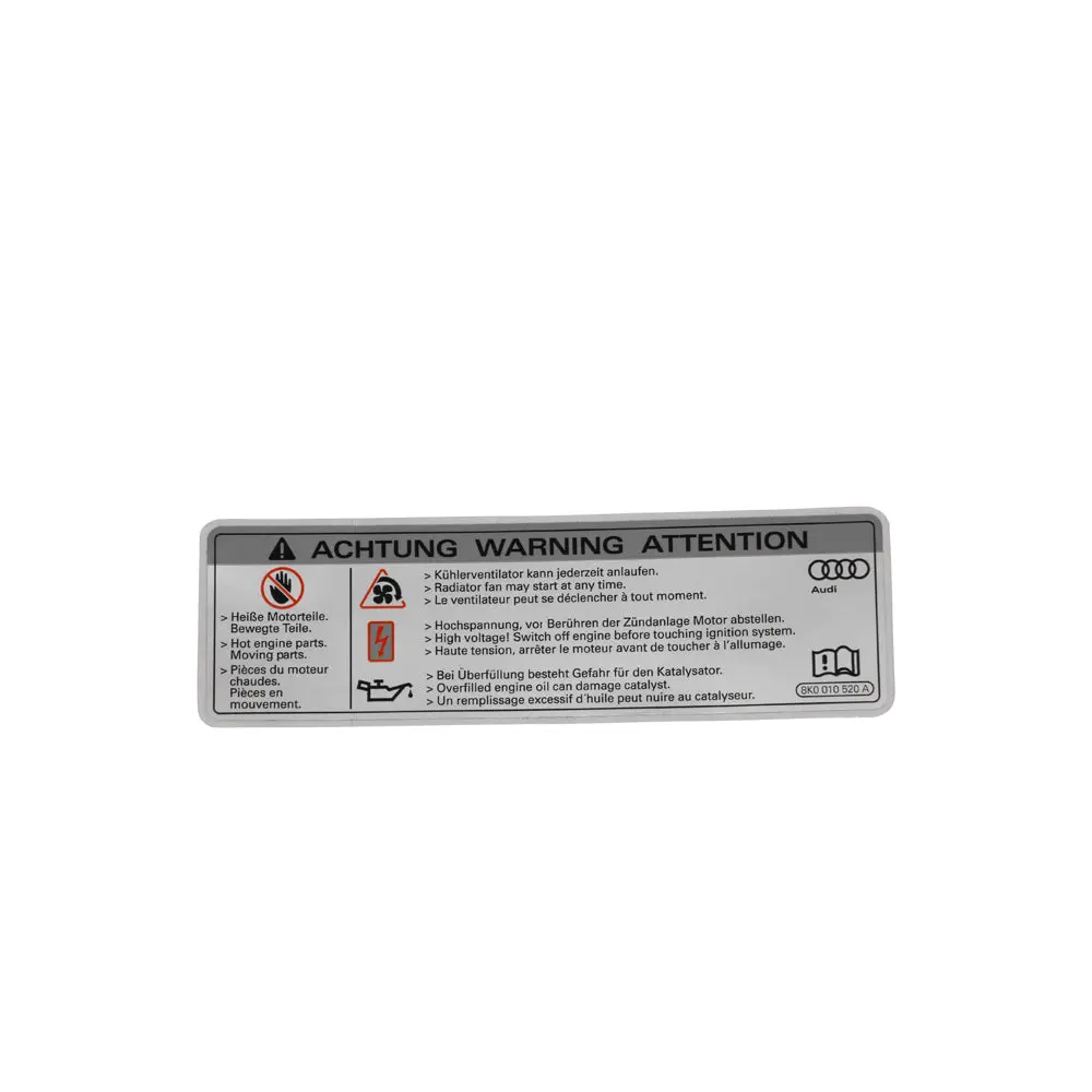 Warning Decal Oem Suits Audi 1