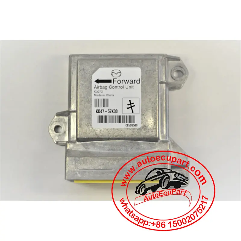 Used Srs Air Bag Airbag Restraint Control Module Ecu Kd47-57K30 (Kd4757k30) For Mazda Cx-5---Data Erased, Plug And Play 1