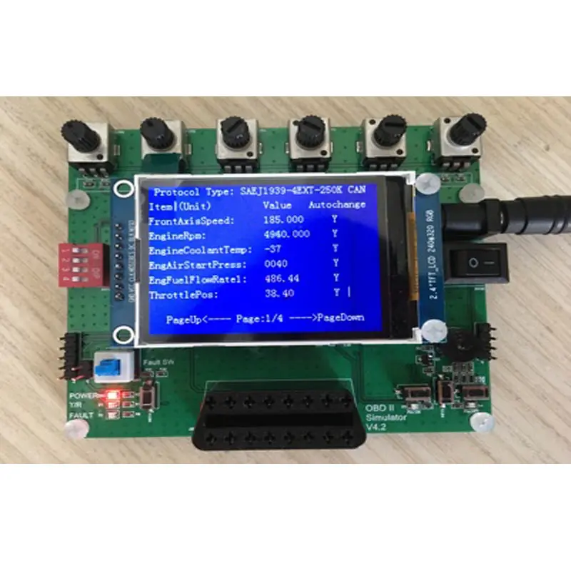 2.4 Inch Oled Screen Vehicle Obd Simulator /Ecu Emulator  Supports J1939 1