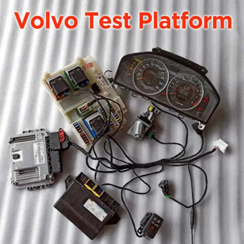 Volvo Test Platform Full Set (Include Cluster, Bcm Module, Gateway, Ecu, Steering Lock, Remote Key, Test Cables) 1