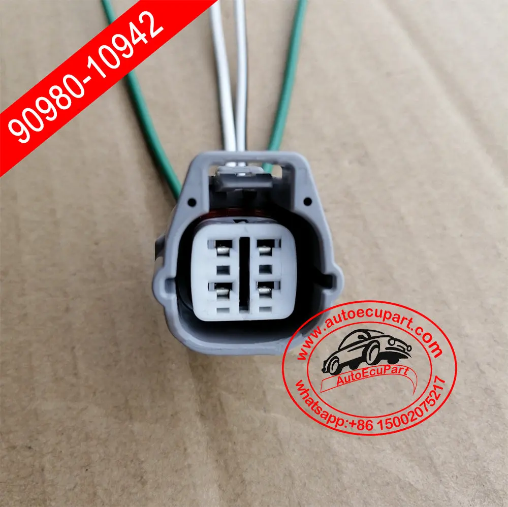 1X Wiring Harness Pigtail Connector 4-Way For Toyota Lexus Headlight 90980-10942 1