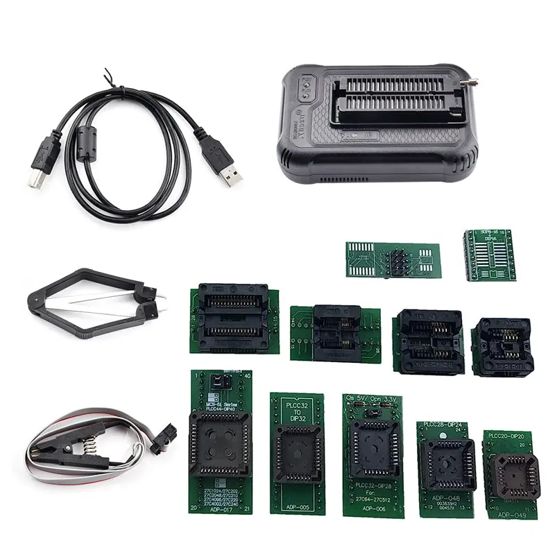 Xgecu T48 Programmer With 13Pcs Adapters For Eprom/Mcu/Spi/Nor/Nand Flash/Emmc/ Ic Tester [Tl866-3G] 1