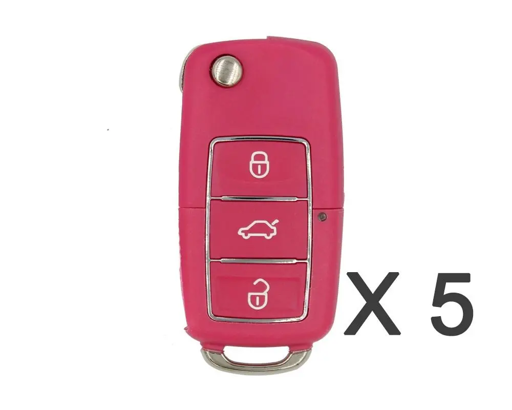 Xkb502en Xhorse Vvdi2 Vvdi Key Tool Wire Remote Key 3 Button Pink Color 1