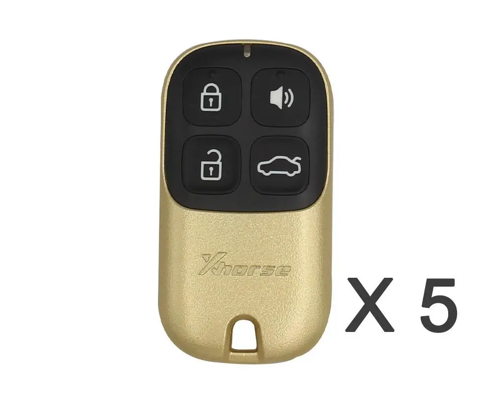 Xkxh02en Xhorse Vvdi2 Vvdi Key Tool Wire Remote Key 4 Button Gold Color 1