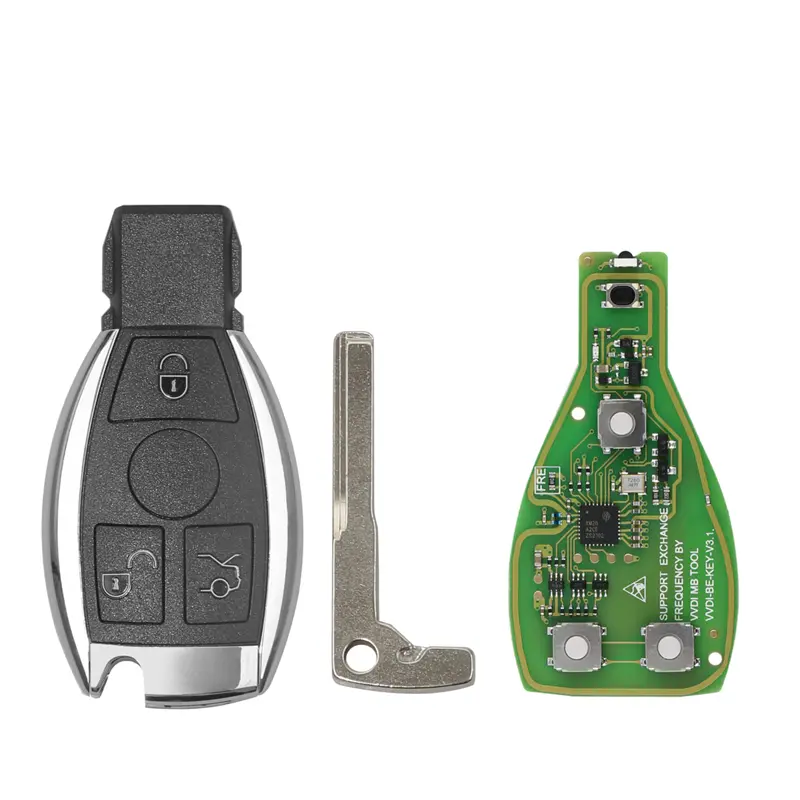 Xhorse Chrome Remote 433Mhz-315Mhz 3 Buttons For Mercedes Benz Bga With Logo 1