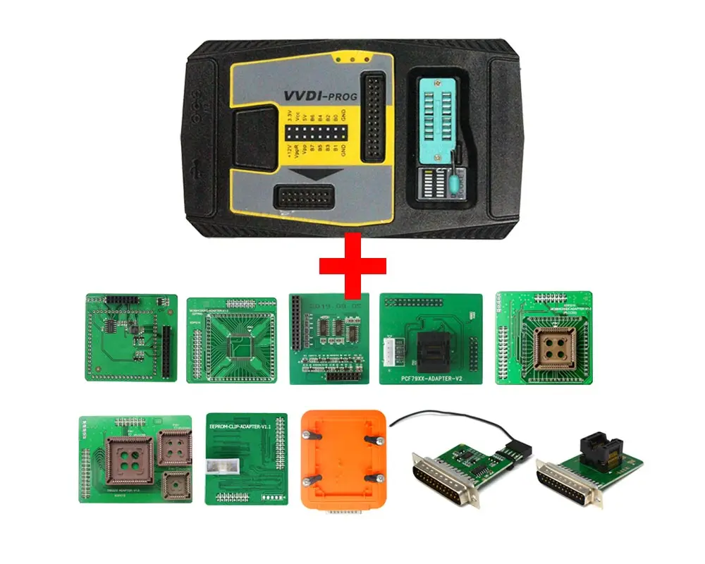 Xhorse Vvdi Prog Programmer Tool & 10Pcs Full Adapters Kit Free Express Shipping 1