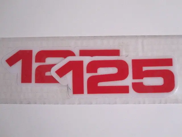 Yamaha, Side Panel Decals, 125, Red, Reproduction 1