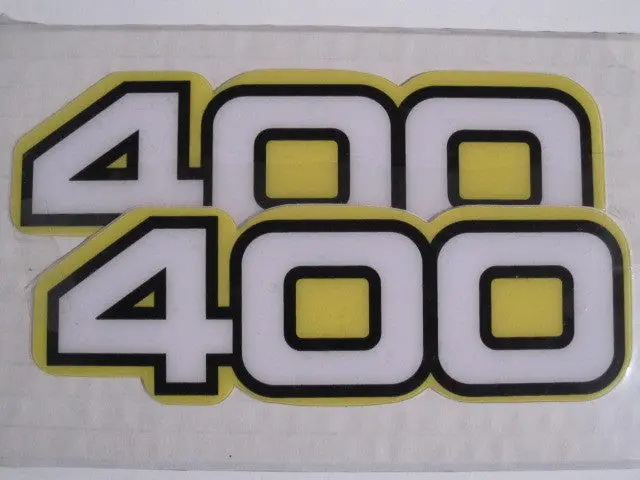 Yamaha, Side Panel Decals, 400, White, Reproduction 1