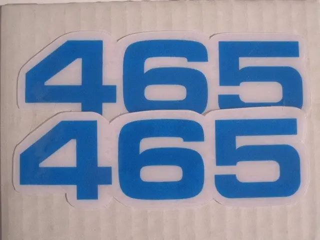 Yamaha, Side Panel Decals, 465, Blue, Reproduction 1