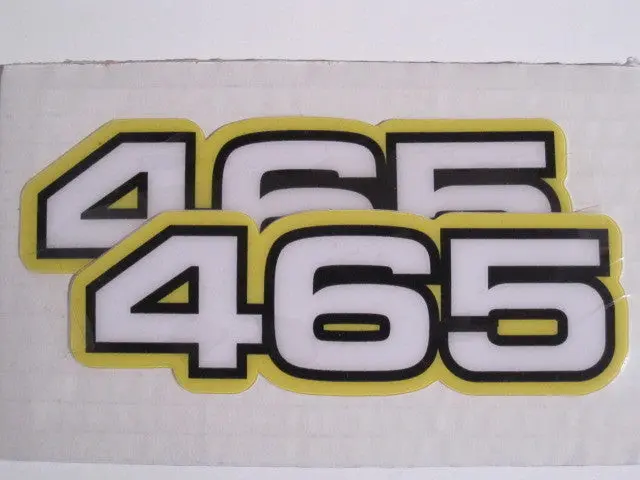 Yamaha, Side Panel Decals, 465, White, Reproduction 1