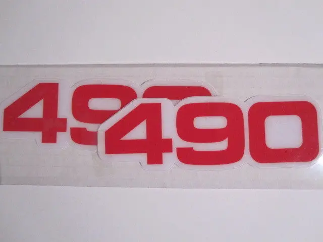 Yamaha, Side Panel Decals, 490, Red, Reproduction 1