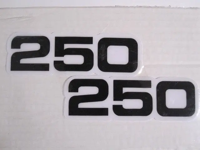 Yamaha, Side Panel Decals, 250, Black, Reproduction 1