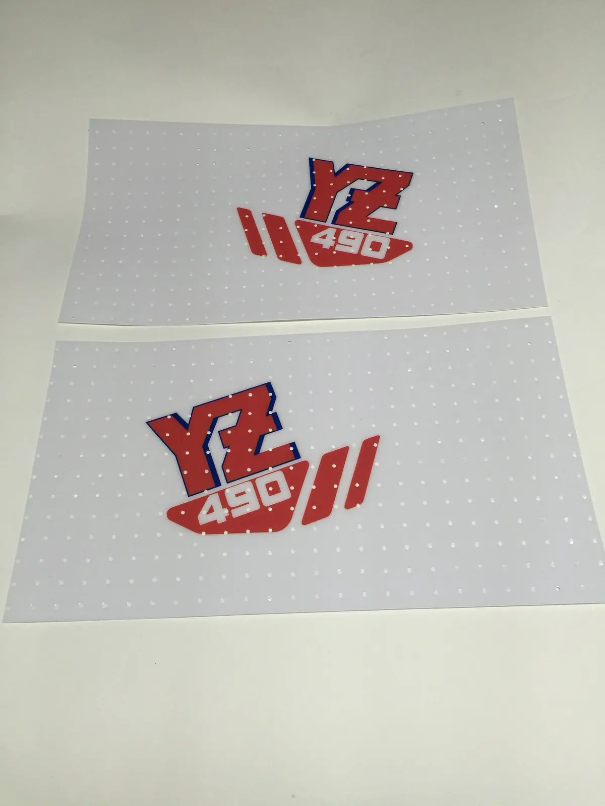 Yamaha, 1988, Yz 490, Self Cut Tank Decal Sheets, Reproduction 1
