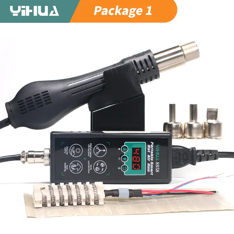 Yihua 8858 Portable Digital Bga Soldering Rework Station 110V 220V Hot Air Gun 1