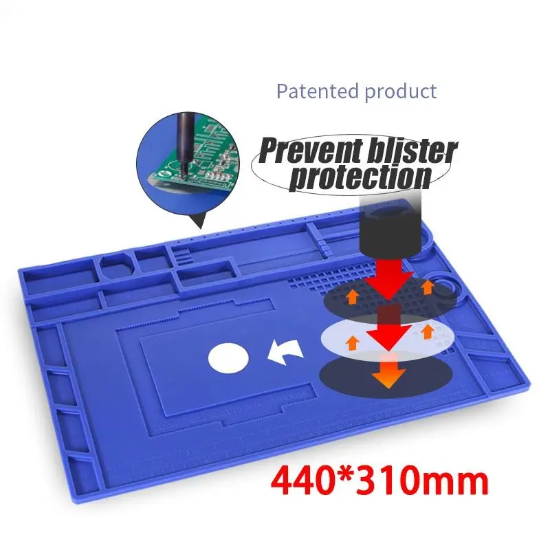 Yihua Magnetic Prevent Blister Protection Soldering Heat Insulation Maintenance Silicone Mat 1