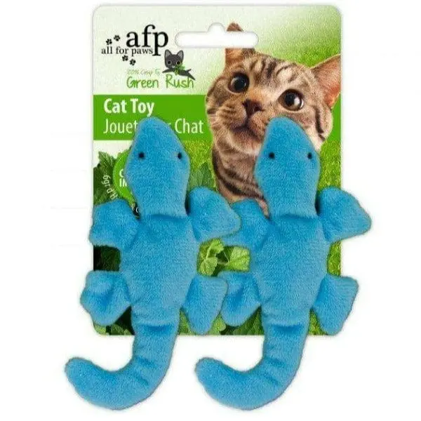 Afp Green Rush Gecko Catnip Toy 1