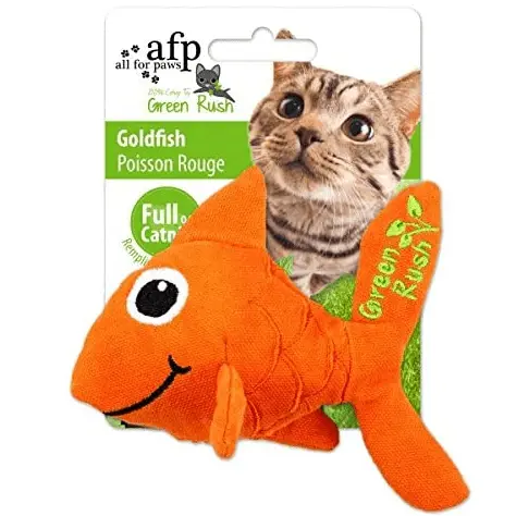 Afp Green Rush Goldfish Catnip Toy 1