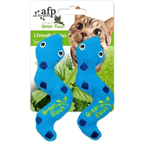 Afp Green Rush Silly Snake Catnip Toy 1