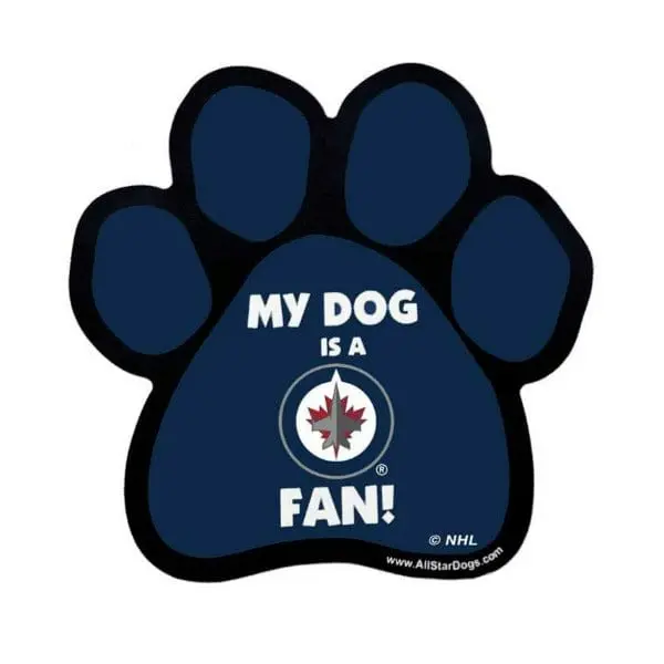 Nhl Winnipeg Jets Magnet; Available In Paw Or Bone Style 2