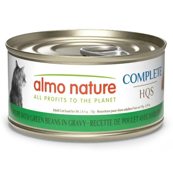 Almo Nature Complete Hqs | Chicken With Green Beans In Gravy Canned Cat Food 1