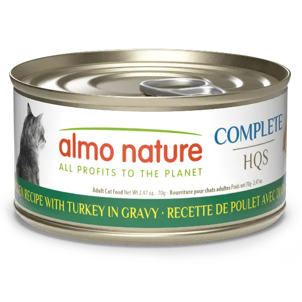 Almo Nature Complete Hqs | Chicken With Turkey In Gravy Canned Cat Food 1
