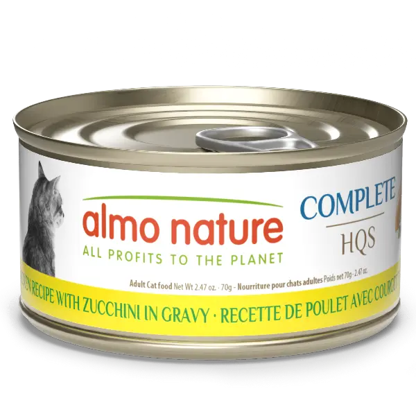 Almo Nature Complete Hqs | Chicken With Zucchini In Gravy Canned Cat Food 1