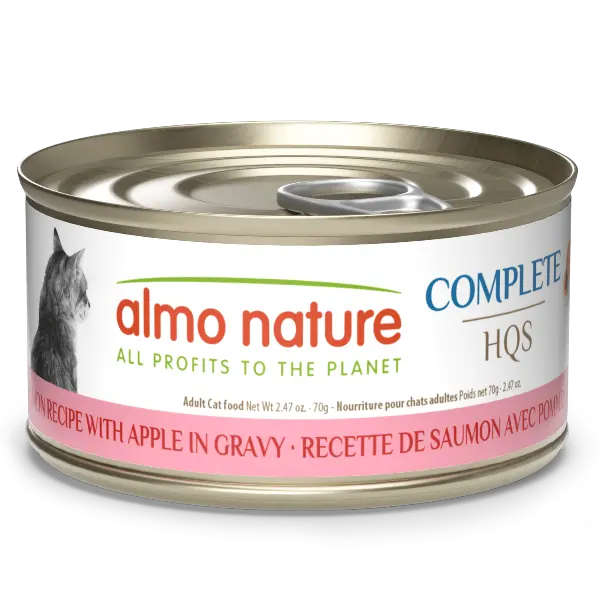 Almo Nature Complete Hqs | Salmon With Apple In Gravy Canned Cat Food 1