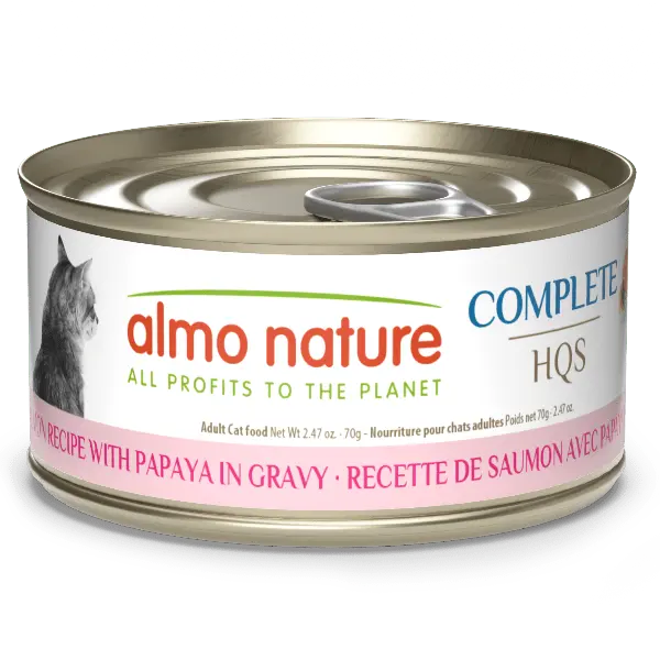 Almo Nature Complete Hqs | Salmon With Papaya In Gravy Canned Cat Food 1