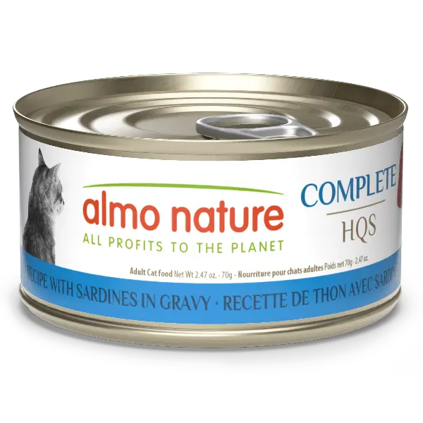 Almo Nature Complete Hqs | Tuna With Sardines In Gravy Canned Cat Food 1