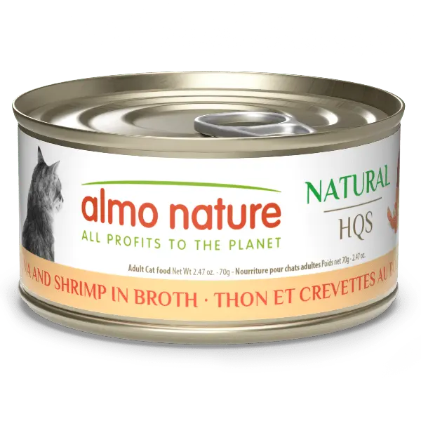 Almo Nature Natural Hqs | Tuna And Shrimp In Broth Canned Cat Food 1