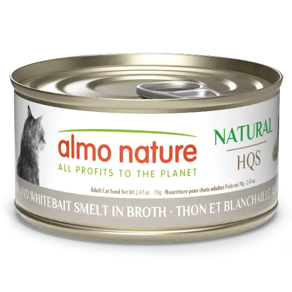 Almo Nature Natural Hqs | Tuna And Whitebait Smelt In Broth Canned Cat Food 1