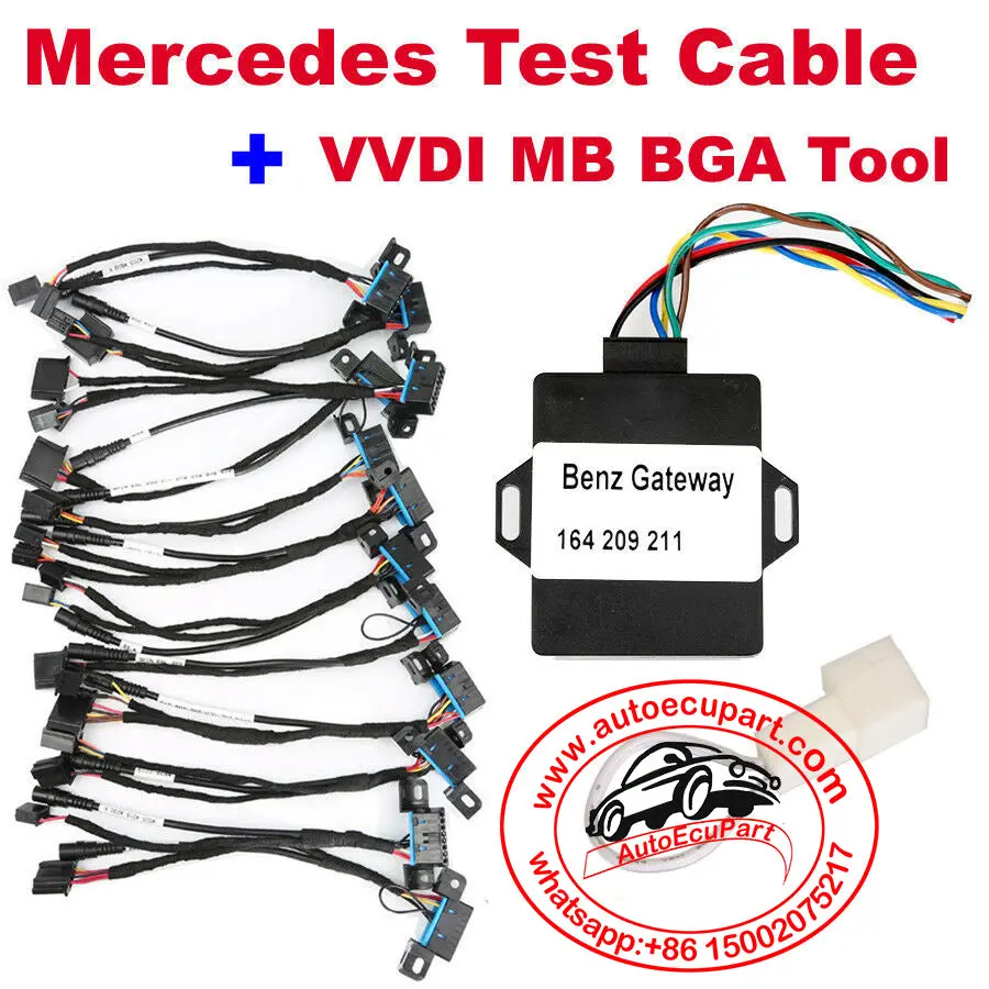 12Pcs/Set Mercedes Test Cable Of  Eis Elv Test Cables For Mercedes Works Together With Vvdi Mb Bga Tool / Cgdi Benz 1
