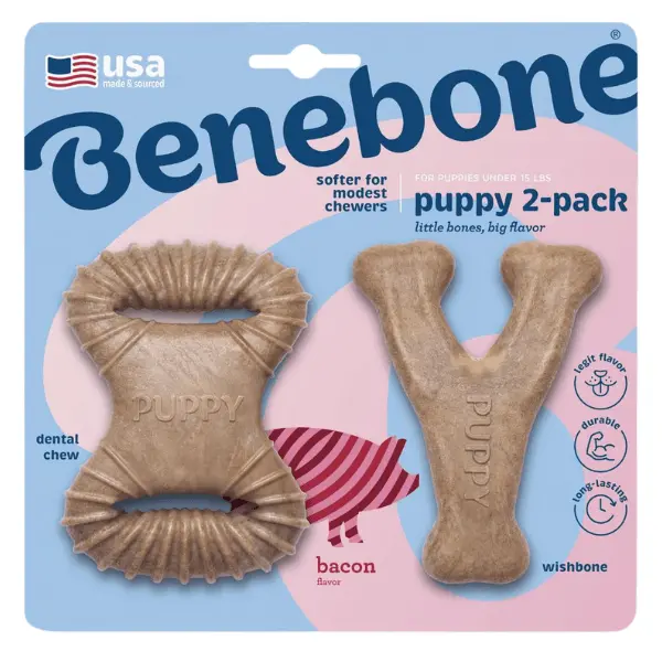 Benebone Puppy 2-Pack Chew Toy 1
