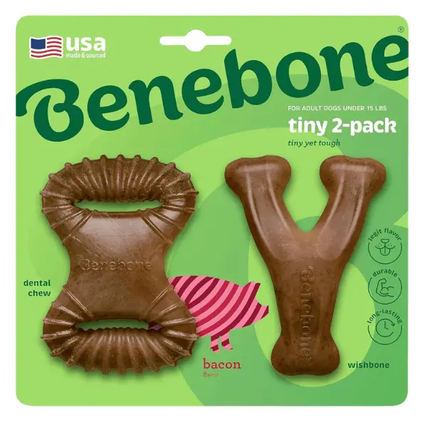 Benebone Tiny 2-Pack Dog Chew Toy 1