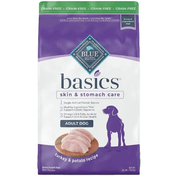 Blue Basics Skin & Stomach Care Grain-Free Turkey & Potato Recipe Dry Dog Food (Special Order Item) 1