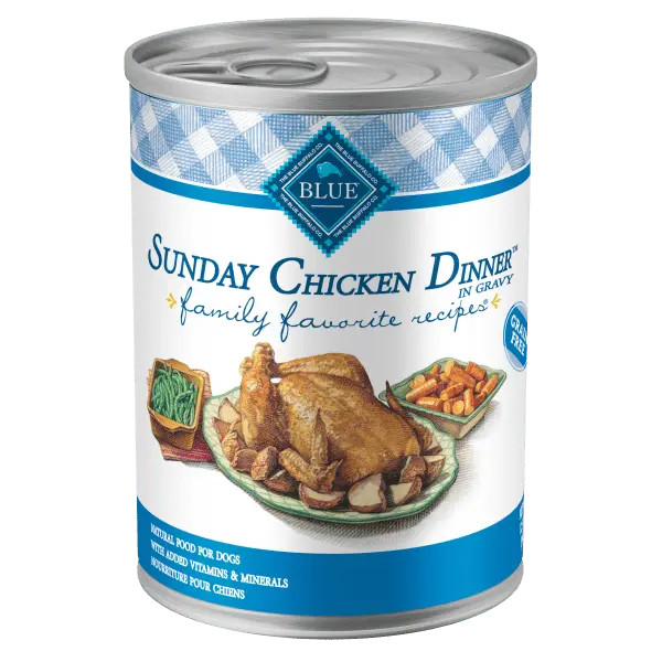 Blue Family Favorite Recipes Sunday Chicken Dinner Canned Dog Food 1