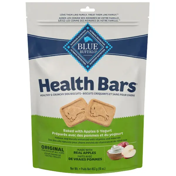 Blue Health Bars Natural Crunchy Dog Treats Biscuits; Apple & Yogurt 1