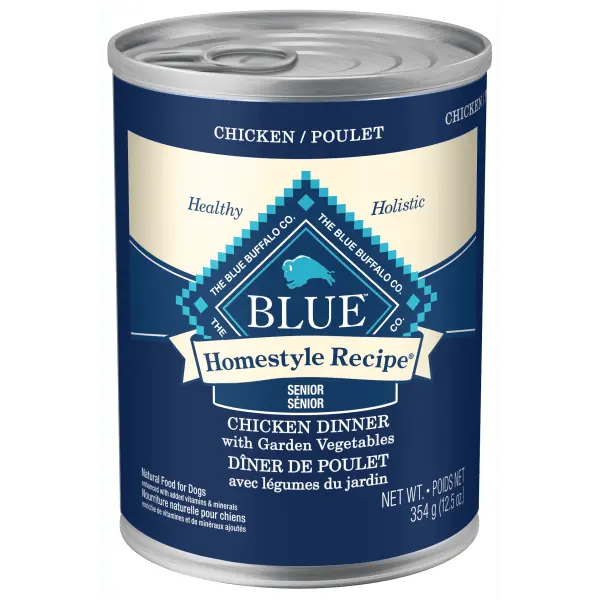 Blue Homestyle Recipe Chicken Dinner Senior Canned Dog Food 1